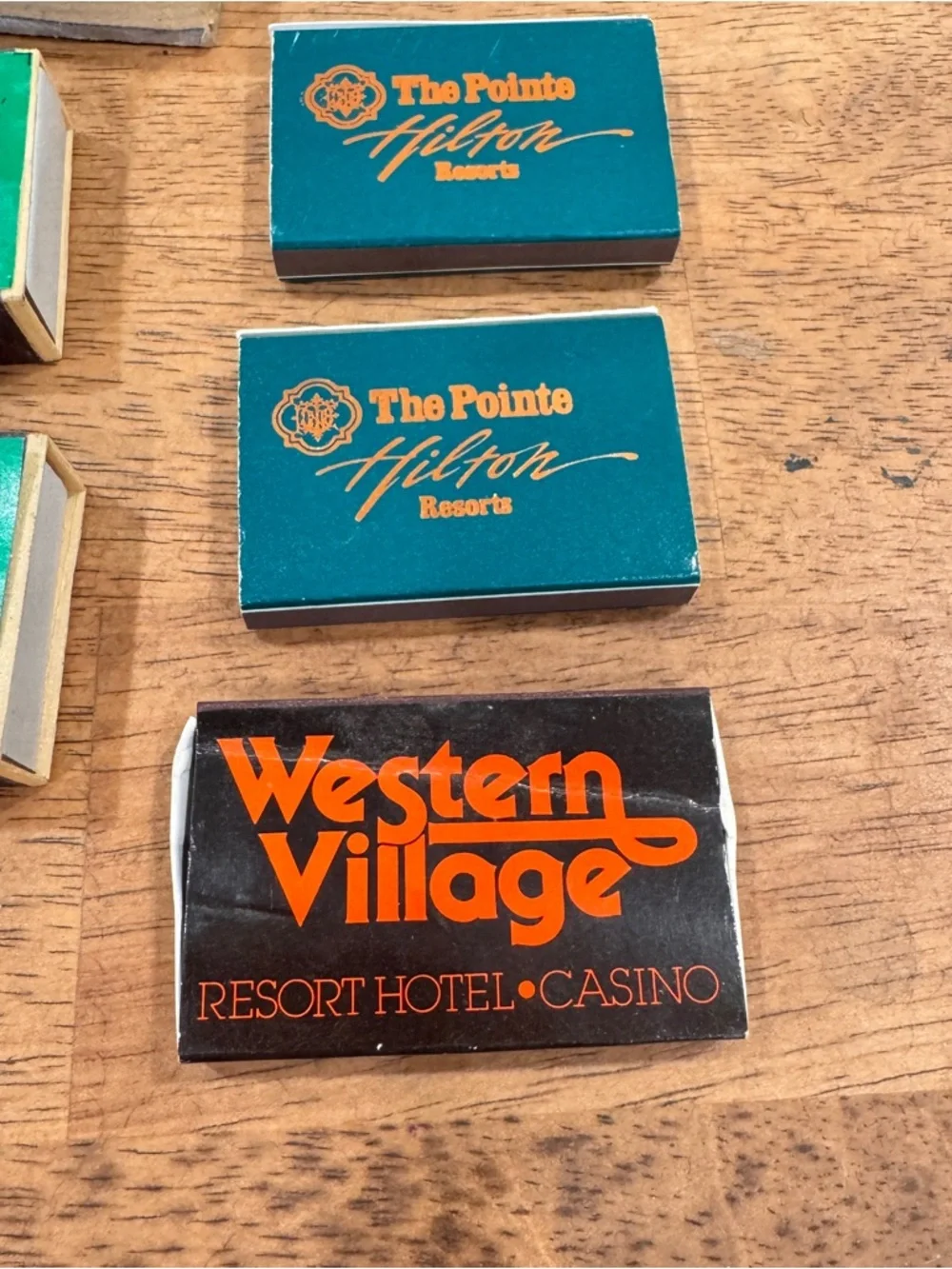 Vintage Matchbox Lot Of 10 Hilton Arizona Hotels Waterproof Advertising New Used